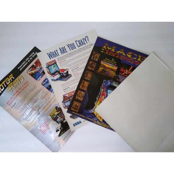 Arcade Game Flyers Motor Raid Manx TT Super3 Bike Mace The Dark Age Krazy Bowl - Picture 2 of 2